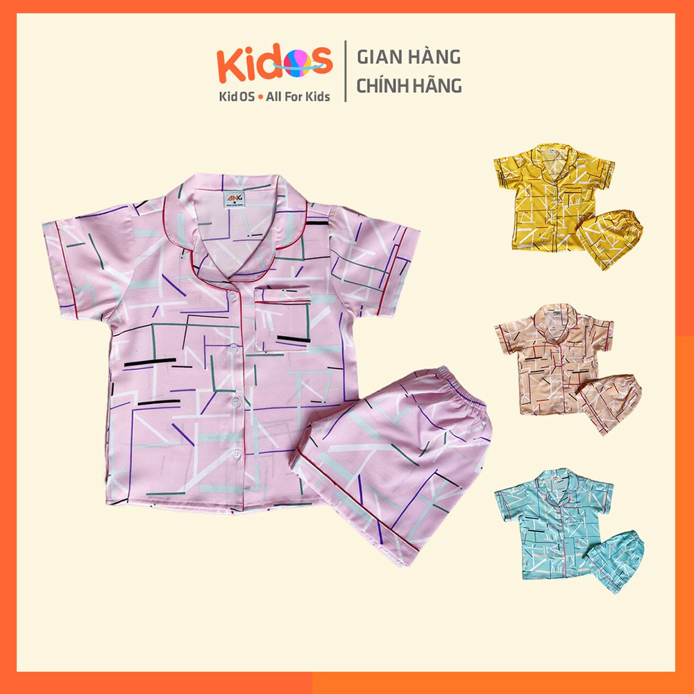 Đồ bộ Pijama lụa trẻ em cao cấp KidOS thoáng mát cho bé trai và bé gái từ 1 – 14 tuổi họa tiết năng động