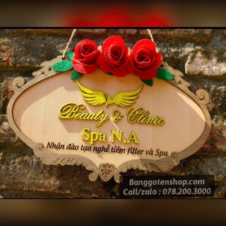 Bảng gỗ treo spa theo yêu cầu