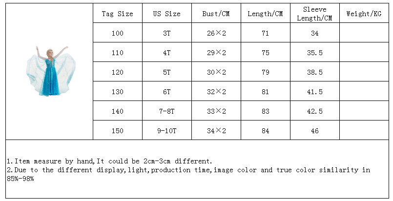 Bộ trang phục đầm công chúa frozen dành cho bé gái