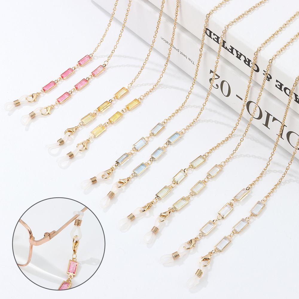 Dây Đeo Kính Bằng Kim Loại Thời Trang|Giá Đỡ Mắt Kính Đính Hạt Cườm