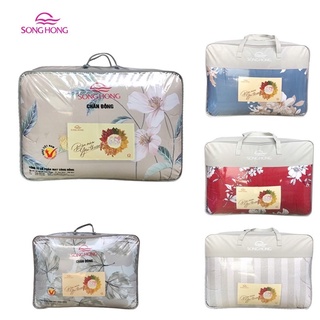 Chăn đông sông Hồng  vải cotton 100% chính hãng( 2 mx2,2m )
