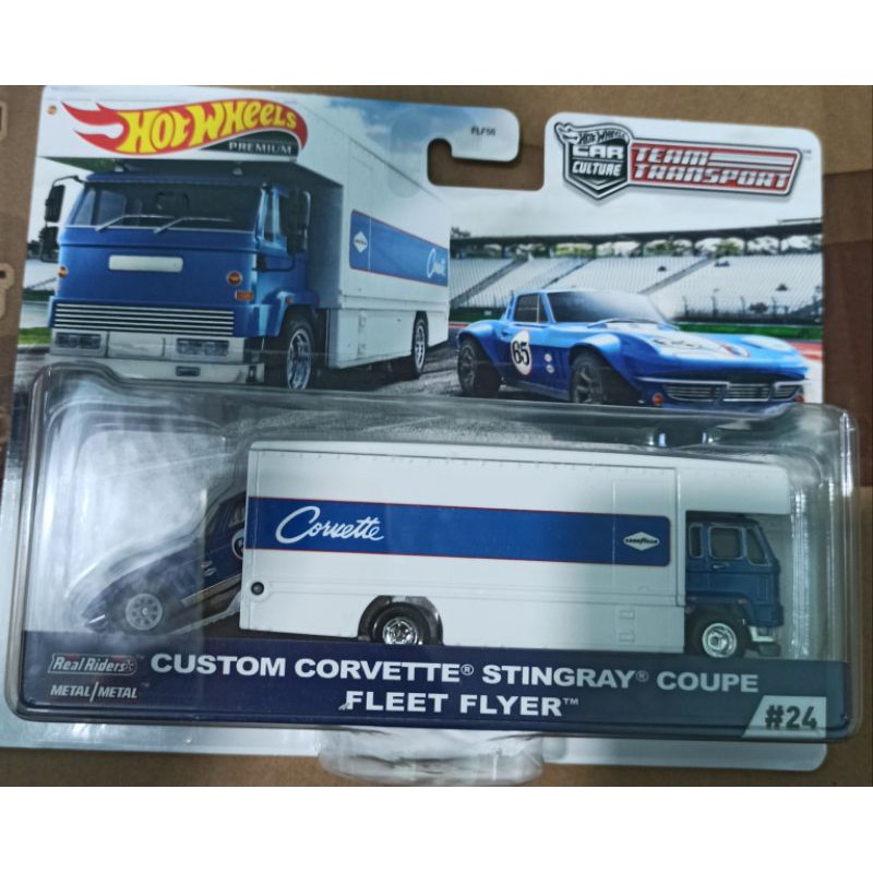 hotwheels carculture team transport: custom corvette
