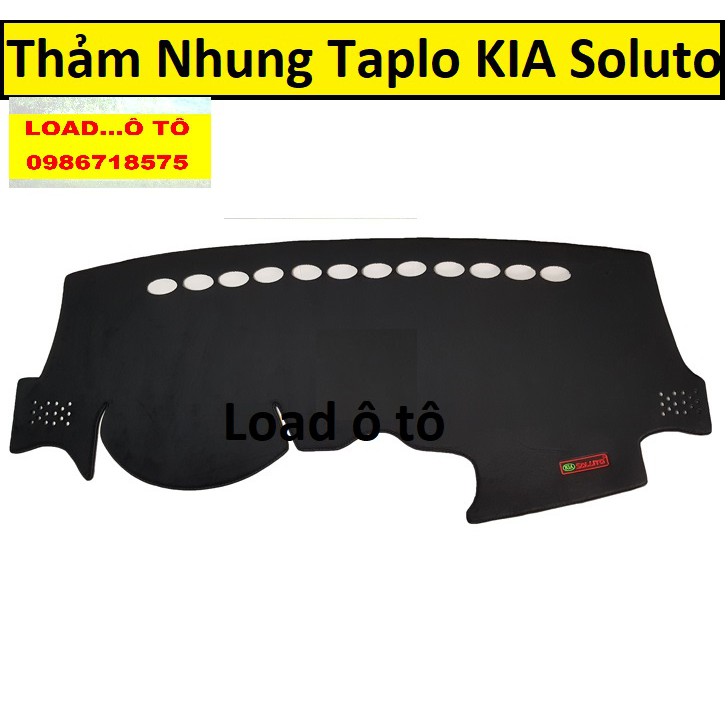 Thảm Chống Nắng Taplo Xe KIA SOLUTO 2022-2019 Mẫu Nhung Lông Cừu Cao Cấp