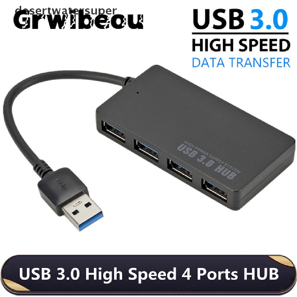 DSVN Hi-Speed USB 3.0 Hub Multi Splitter USB 4 Port Multi Extender Laptop Accessor thumbnail