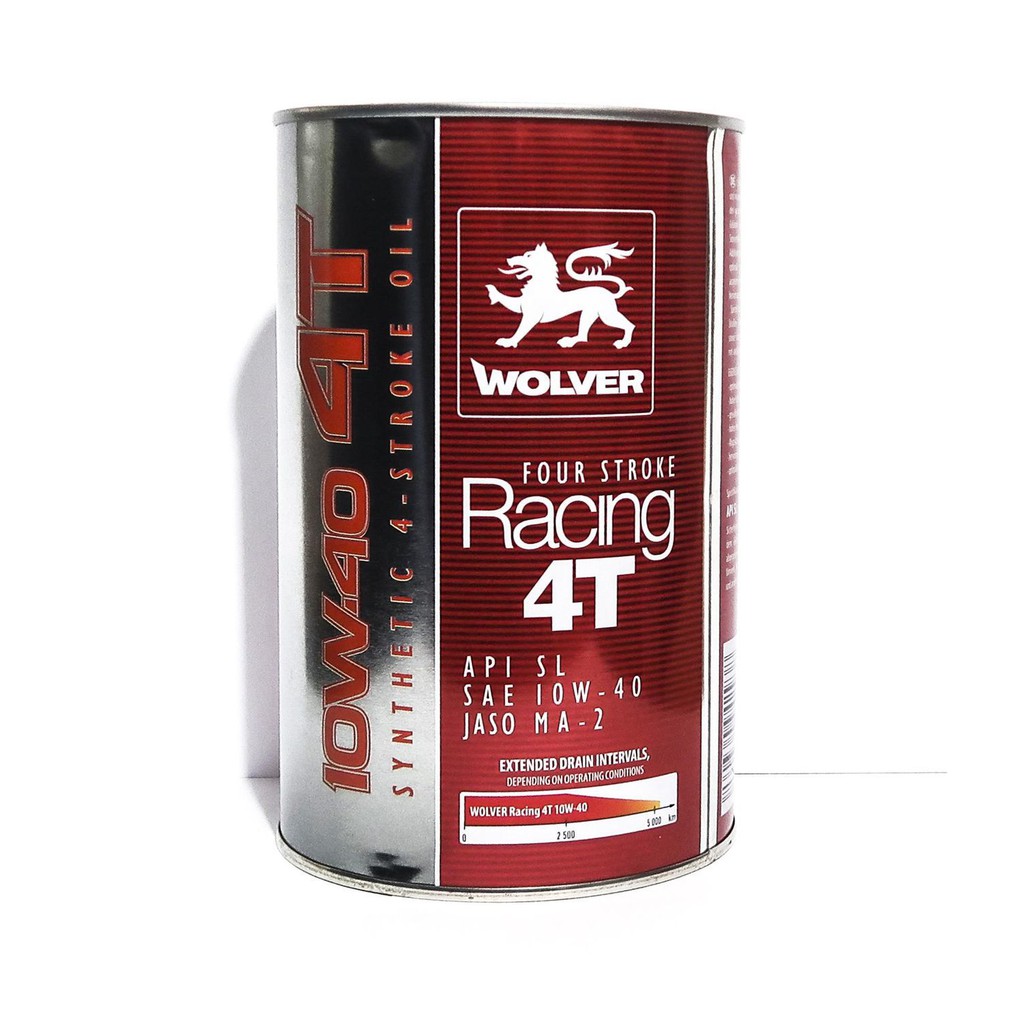 Dầu nhớt 1 lít WOLVER RACING 4T 10W40 nhập khẩu sản xuất Đức SL MA2