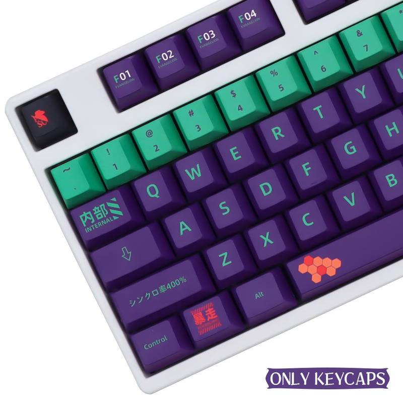 139/151 keys EVA 01 English Japanese Personalized Keycaps Cherry Profile PBT Keycap For GMK Cherry MX Switch Mechanical Keyboard