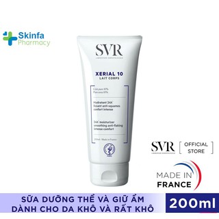 Sữa dưỡng thể dưỡng ẩm svr xérial 10 lait corps 200ml - skinfacy