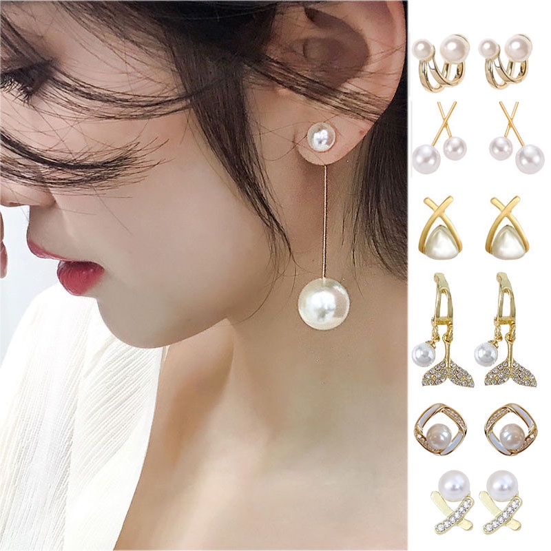 Đôi Bông Tai Ngọc Trai Thời Trang Cho Nữ