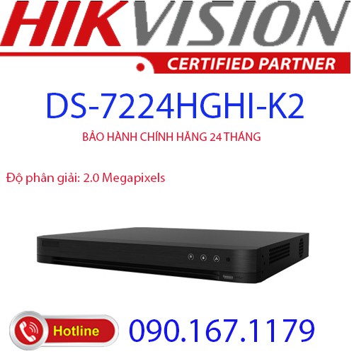 Đầu ghi hình 5 in 1 24 kênh HIKVISION DS-7224HGHI-K2