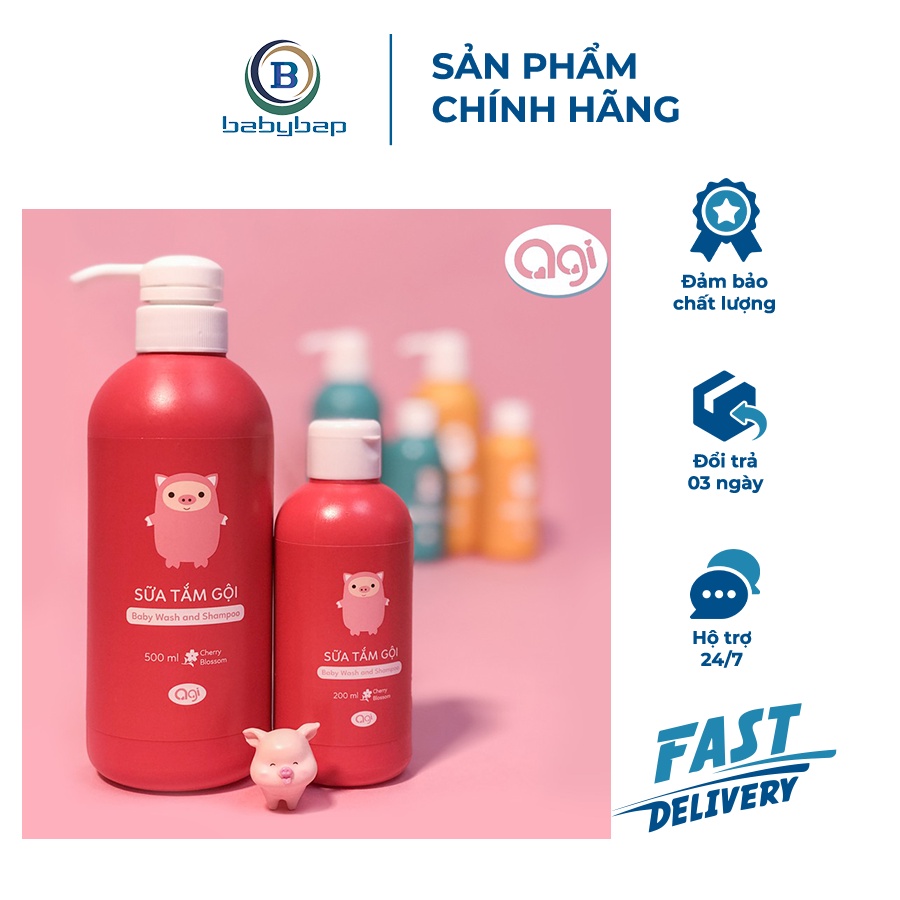 Sữa Tắm Gội Agi Lưu Hương Thơm Mát Trên Da Bé