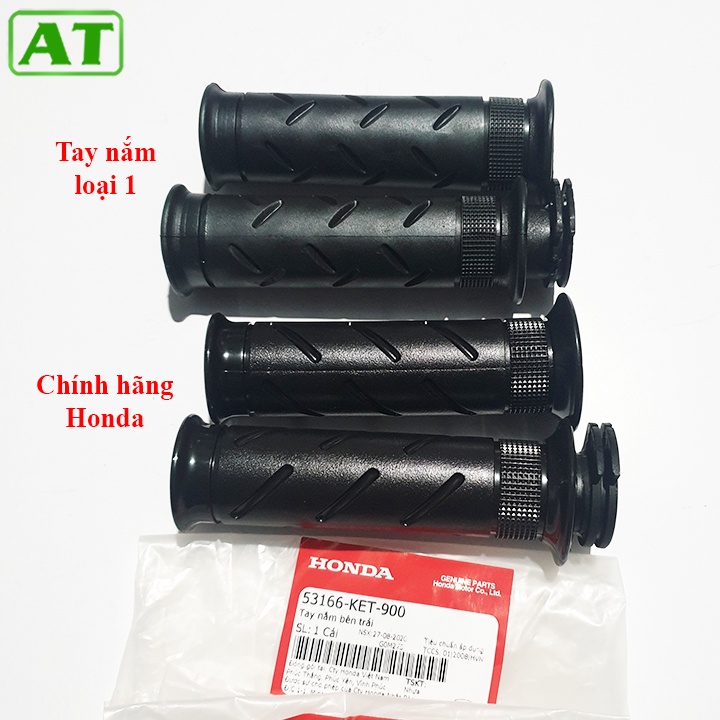Bộ 2 Tay Nắm Xe Wave Chính Hãng Honda Cao Su Màu Đen