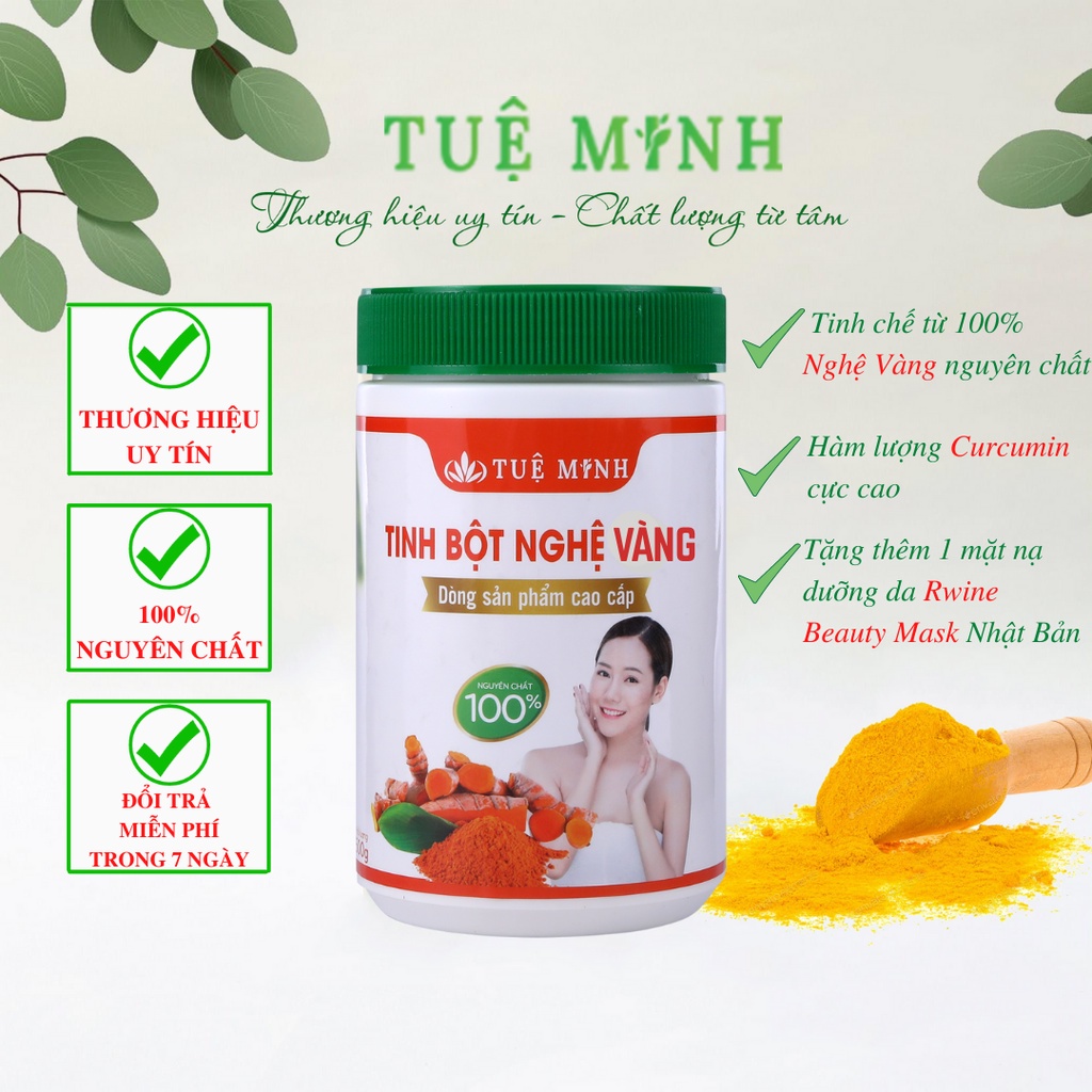 Tinh Bột Nghệ Vàng Tuệ Minh Cao Cấp, Đẹp Da - Mờ Thâm Nám - Tốt Cho Dạ Dày