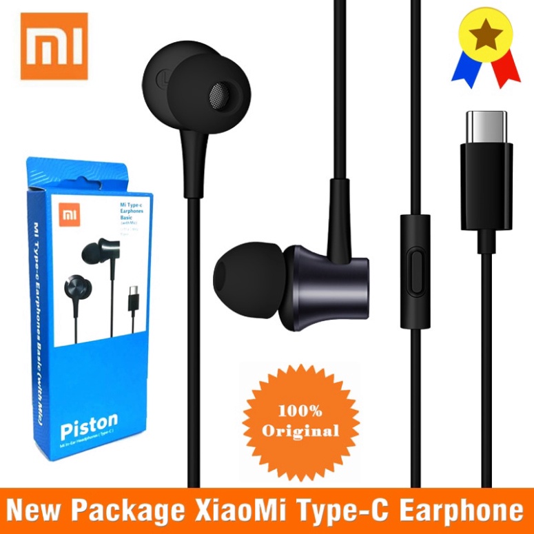 Tai nghe nhét tai Xiaomi Piston 3 cổng USB Type-C kèm mic cho điện thoại Huawei