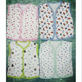 Áo gile 2 lớp cotton hình sơ sinh số 1/2/3