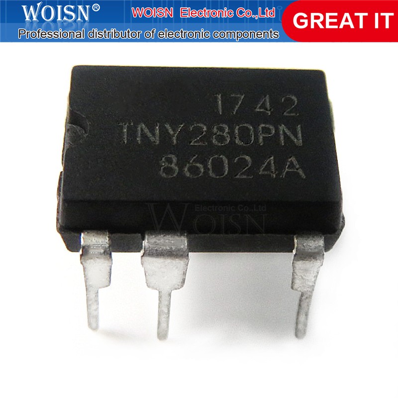 Bộ 10 linh kiện điện tử IC TNY280PN TNY280P TNY280 Dip-7 chất lượng cao