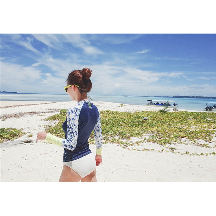 (có sẵn) đồ bơi/ bikini bạn thân dài tay quần tam giác tay phối họa tiết