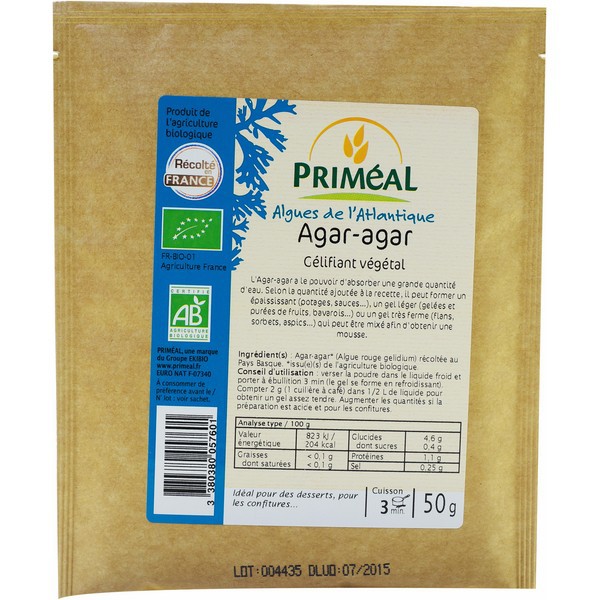 Bột rau câu Agar hữu cơ Primeal 50g