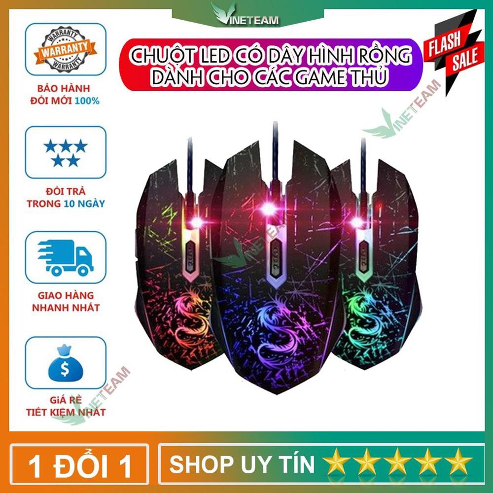 Chuột Led Có Dây Hình Rồng Dành Cho Các Game Thủ -dc4096