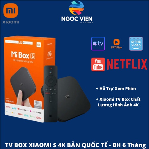 [Hỏa Tốc - HCM] [Hỗ Trợ Tiếng Việt] Android Tivi Box Xiaomi Mibox S 4K Global | MDZ-22- AB | Bản Quốc tế | Ngocvienstore