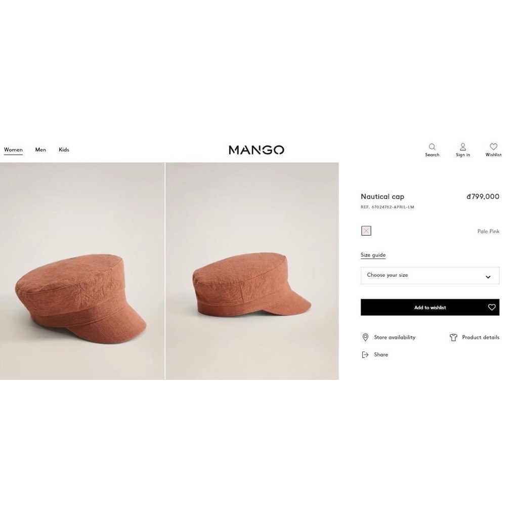 Mũ Mango nữ siêu xinh | Hàng hiệu vợt sale