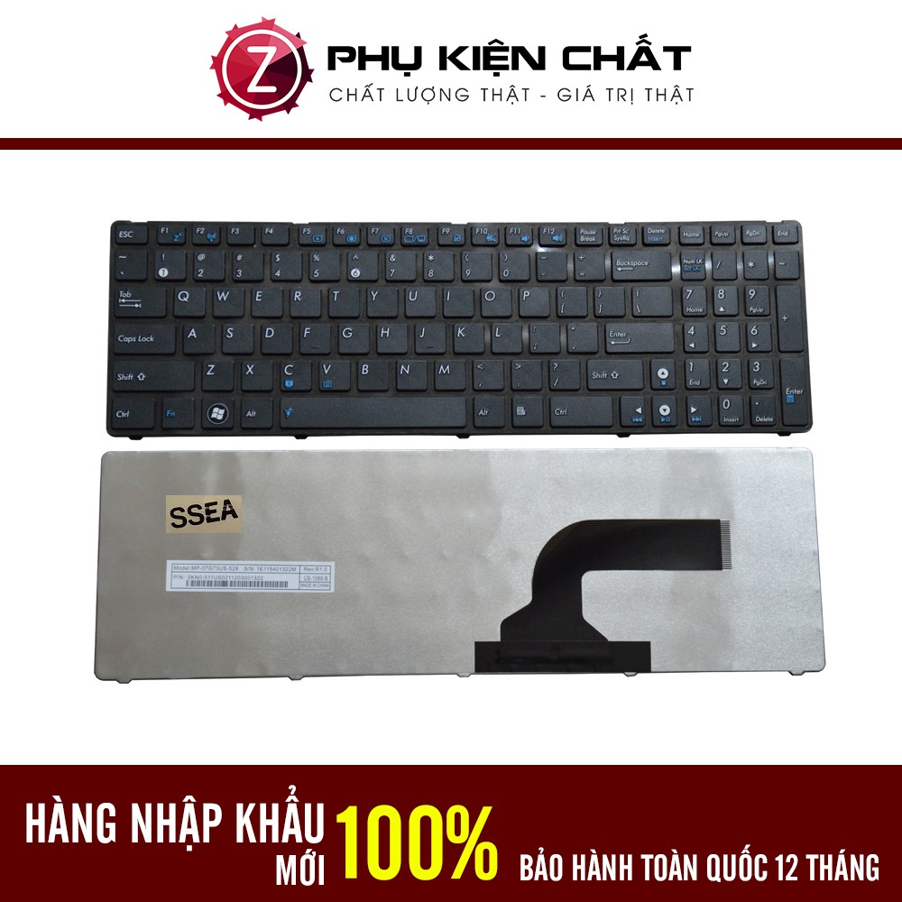 Bàn phím Laptop Asus A52 A52F A52J K52 K52F K52J X52 X52F X52J Hàng Mới 100% Bảo hành 12 tháng