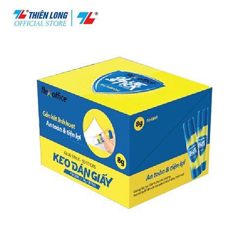 Combo 3 Keo khô Thên Long Flexoffice Trắng FO-G005- Độ Kết Dính Cao, Không Độc Hại, Khô Nhanh