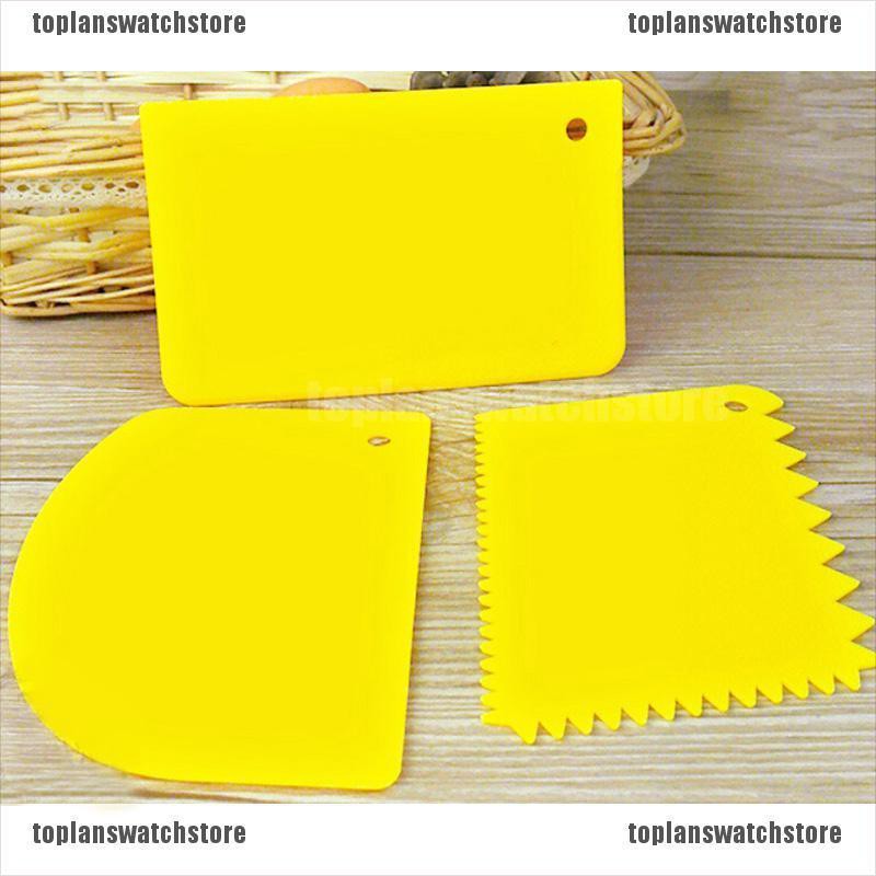 Set 3 Dụng Cụ Cạo Bột Làm Bánh Bằng Nhựa Tiện Dụng