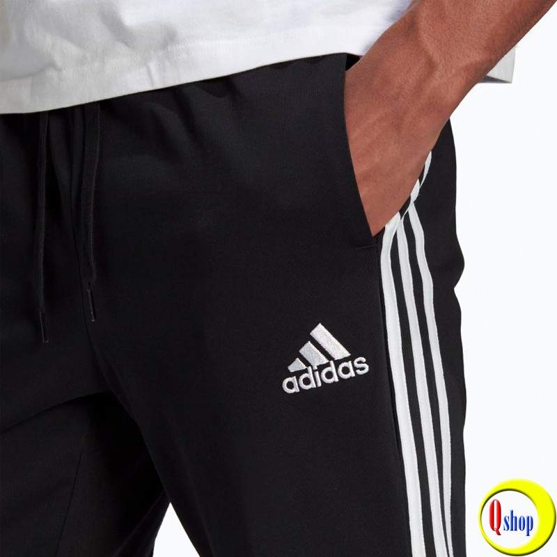 Quần 3 sọc Adidas ống côn gấu thẳng SINGLE JERSEY ESSENTIALS