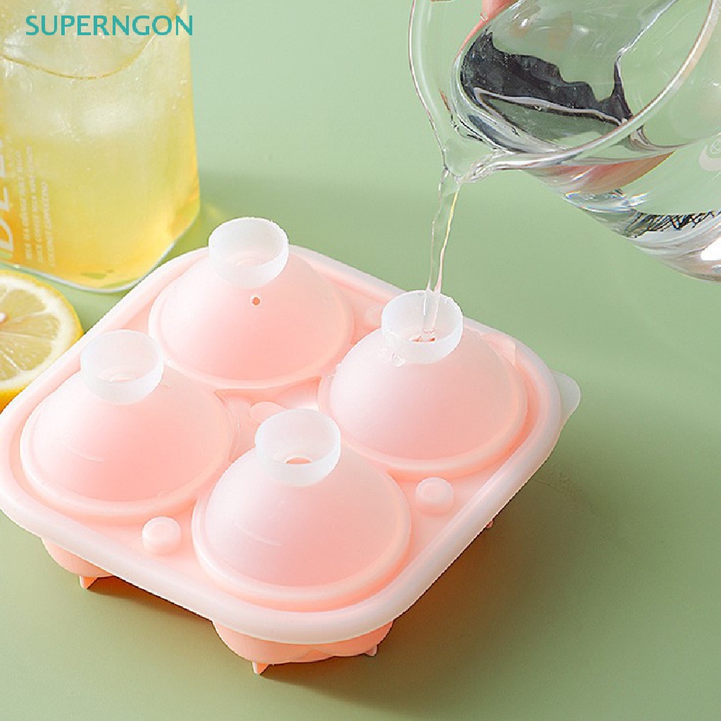 Khuôn Silicone Làm Đá 4 Ngăn Tạo Hình Hoa Hồng 3D Tiện Dụng