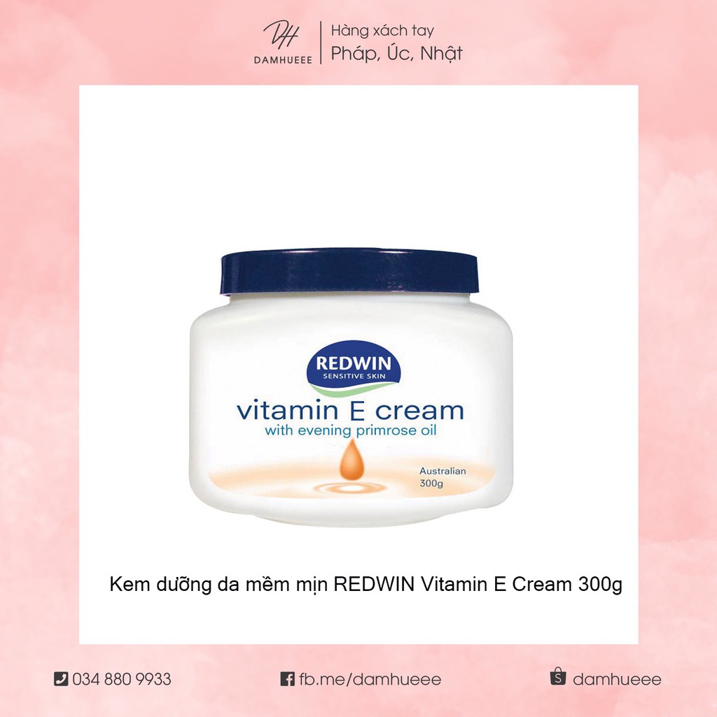 Kem dưỡng Vitamin E Redwin Úc 300g