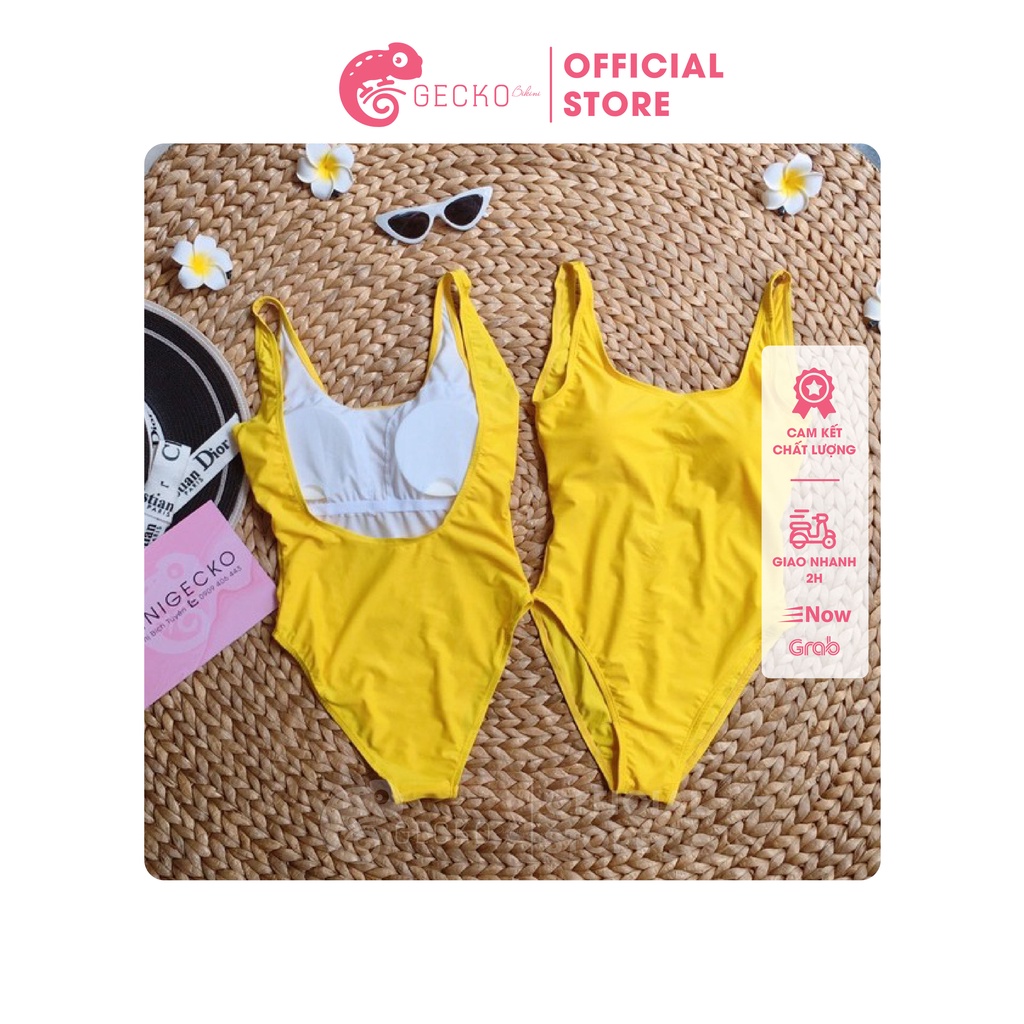 Bikini Đồ Bơi 1 Mảnh Liền Xẻ Cao 1/2 Mông Cổ Tròn GK0142 (Nhiều Màu, Ảnh Thật)