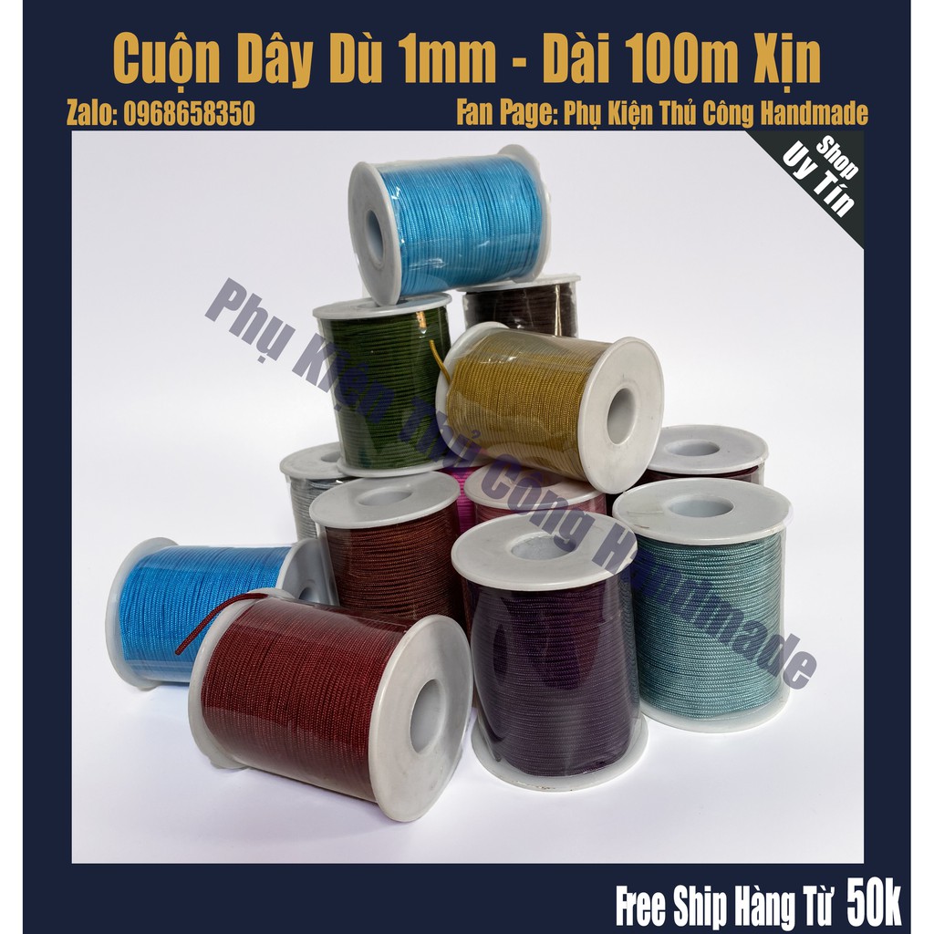 Dây dù 1mm đan vòng handmade loại xịn - cuộn 100m