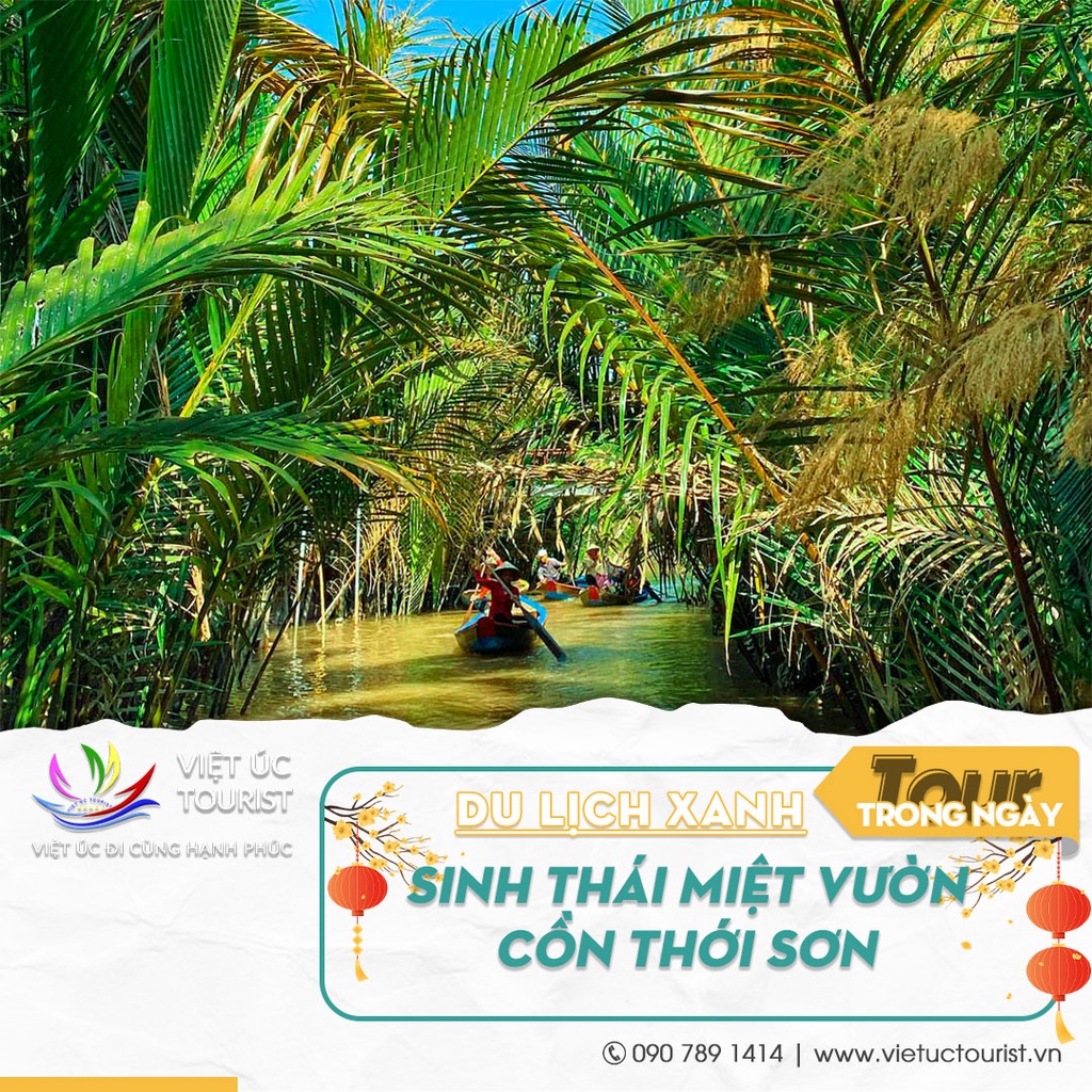 khám phá Cù Lao Thới sơn - chèo xuồng ba lá | Việt Úc Tourist