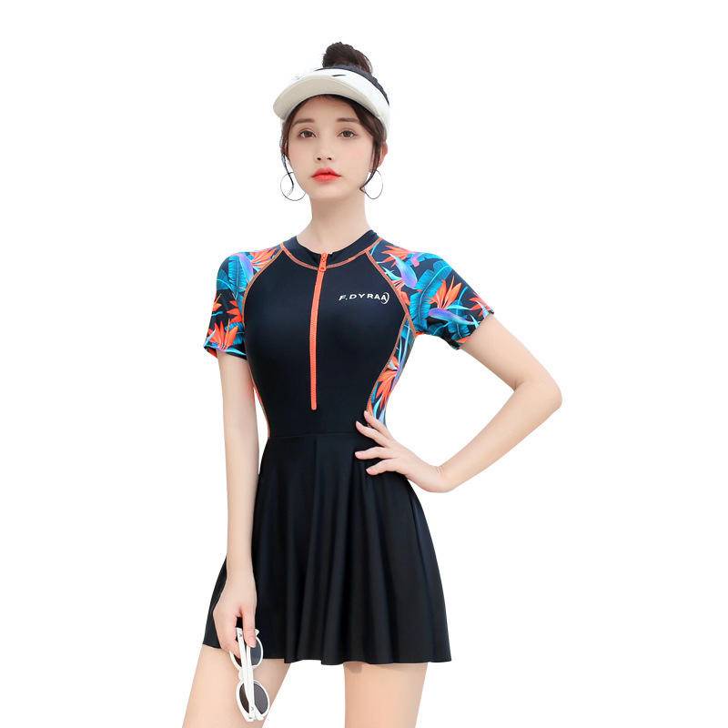 Youyou Bộ Đồ Bơi Một Mảnh Ôm Eo Che Bụng Bằng Vải Mau Khô Có Quần An Toàn Phổ Biến Nhất Dành Cho Bạn Nữ