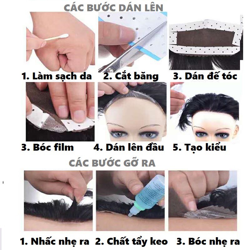 Băng dính dán tóc giả SUPERTAPE, keo tóc giả  SUPER TAPE cực dính, dễ vệ sinh