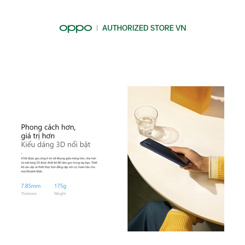 Điện thoại OPPO A16k (3GB/32GB) - Hàng Chính Hãng