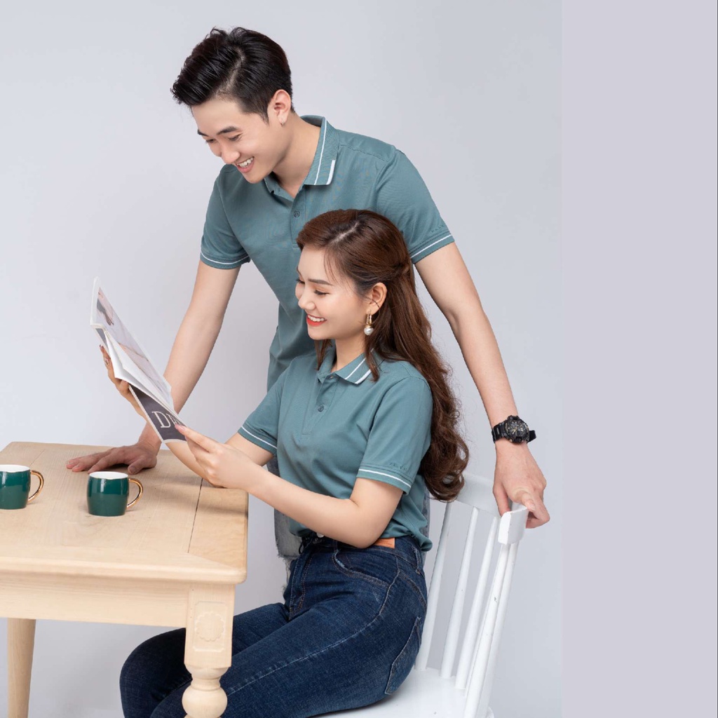 Áo polo cặp đôi cao cấp PALVIN, đẹp, lịch sự và sang trọng - H1APT14