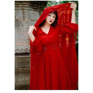 Váy Maxi Đỏ Vintage Ấn Độ