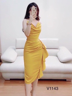 Đầm body nữ 2 dây bèo chất phi bóng