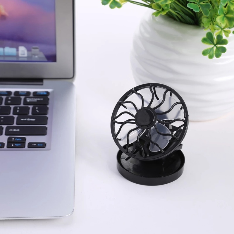 Quạt làm mát sử dụng năng lượng mặt trời mini có kẹp gắn mũ tiện dụng cho hoạt động ngoài trời