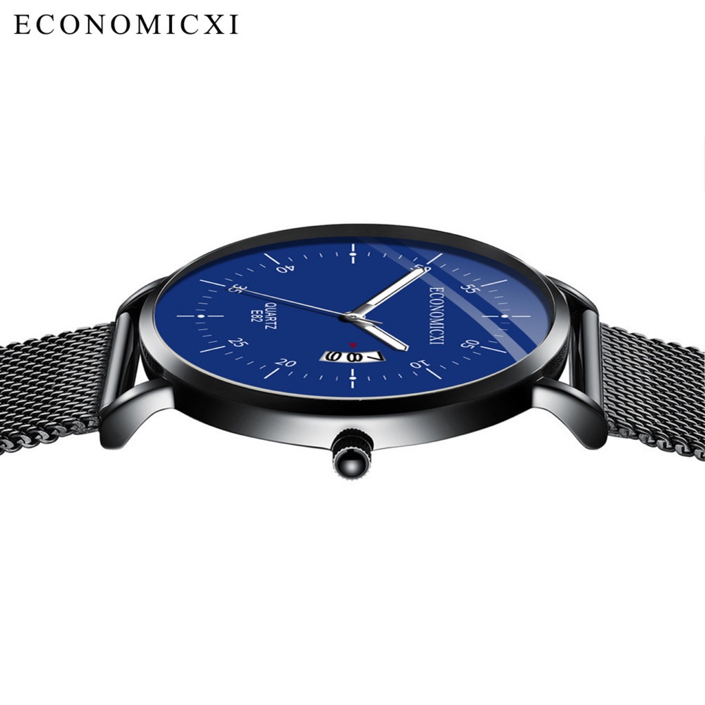 Đồng hồ nam cao cấp ECONOMICXI dây thép mảnh, chạy lịch ngày, mặt kính cường lực cao cấp đang HOT TREND năm nay | BigBuy360 - bigbuy360.vn