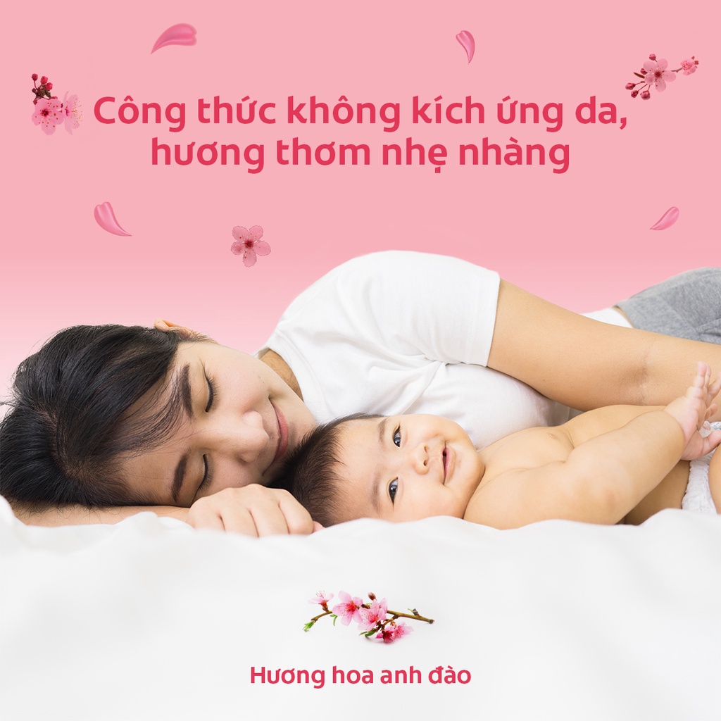 Bộ 4 Sữa tắm cho bé Care 500ml từ thiên nhiên và hương hoa anh đào