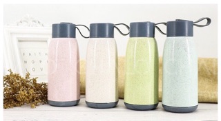 Chai thuỷ tinh 350ml bọc nhựa lúa mạch