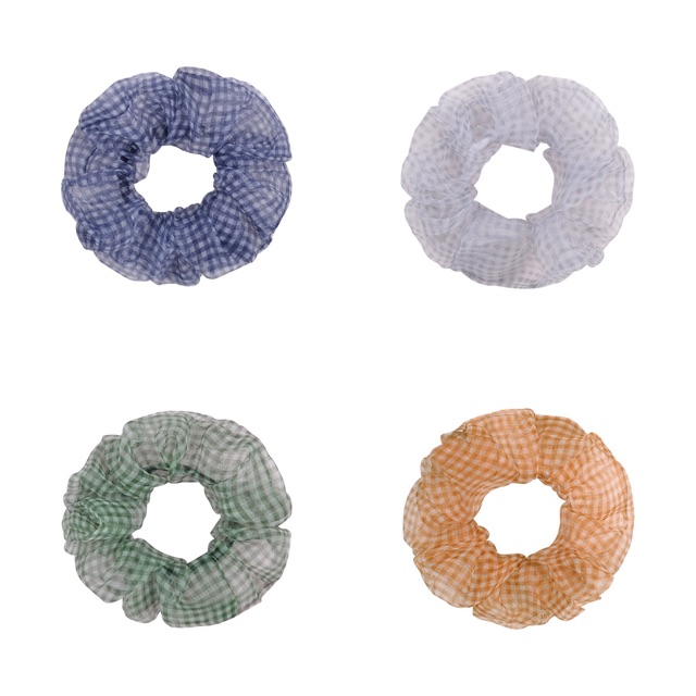 Xả thanh lý Dây Buộc Tóc Scrunchies Hàn Quốc kẻ nhỏ