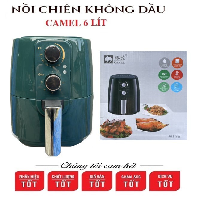 [ FreeShip - GIẢM GIÁ ] NỒI CHIÊN KHÔNG DẦU CAMEL 6L/6,5L/8L SỬ DỤNG CÔNG NGHỆ CHIÊN THẾ HỆ MỚI (giadunggiasi89)