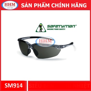 Kính bảo hộ Safetyman SM914 - màu đen, tráng bạc