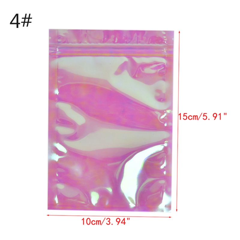 Set 100 Túi Đựng Muối Tắm Mini Dày Dặn Có Khóa Zip Màu Hồng Trong Suốt Chống Mùi Hôi