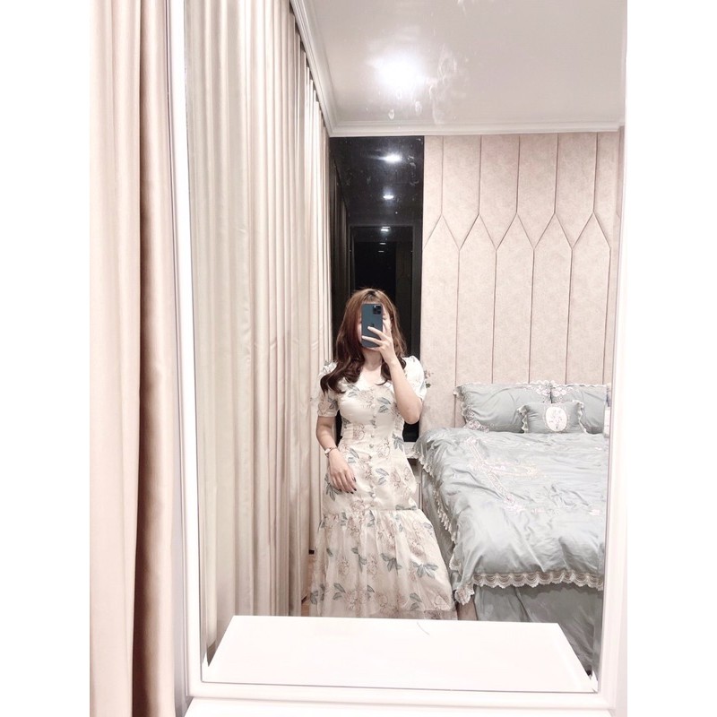 [Mã WASTMAY giảm 15% tối đa 30K đơn 150K] ⚡️BÁN SỈ⚡️Đầm đuôi cá cúc bọc vải voan tằm 2 lớp | BigBuy360 - bigbuy360.vn