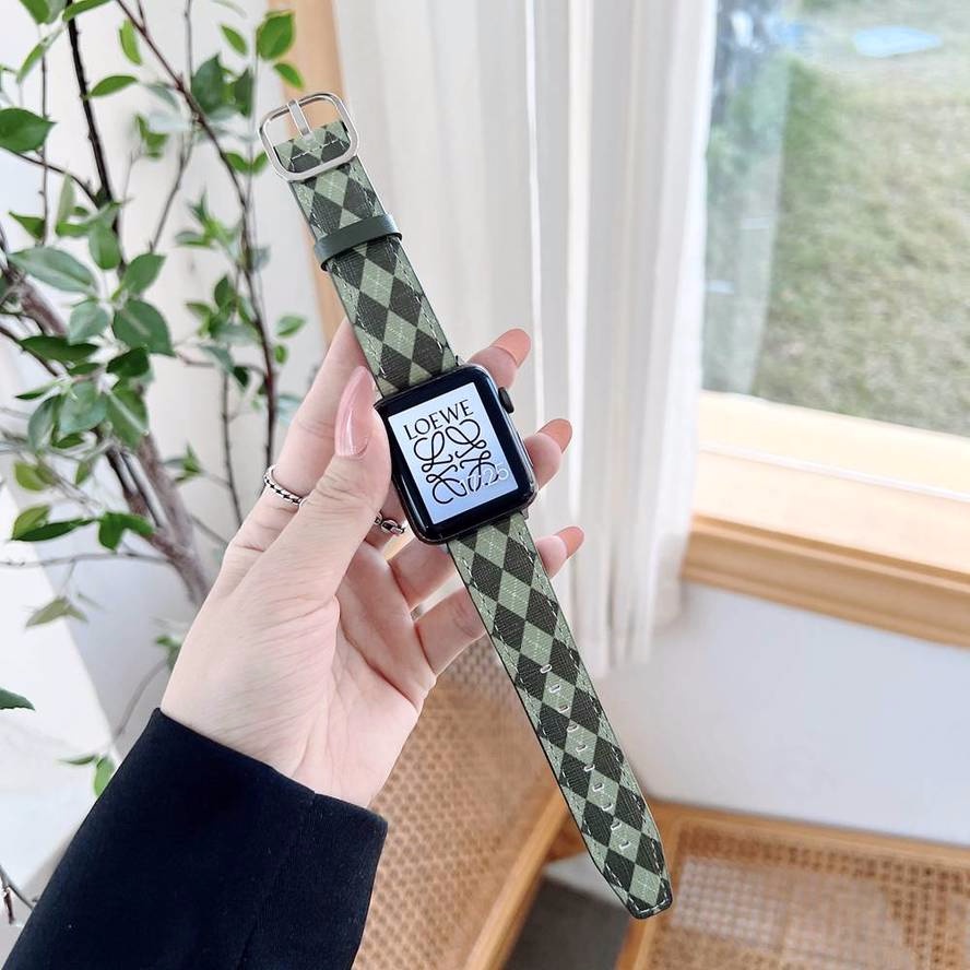 Dây Đeo Đồng Hồ Họa Tiết Lưới Cho Apple Watch Series 7 6 SE 5 4 41mm 45mm 40mm 44mm 38mm 42mm 3 2 1