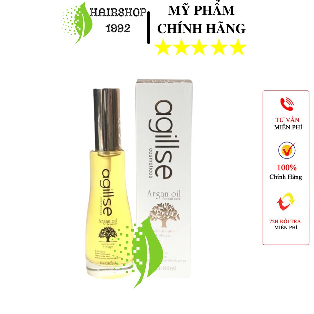 Tinh dầu dưỡng tóc agillseFree Shiphair serum phục hồi tóc hư tổn 80ml